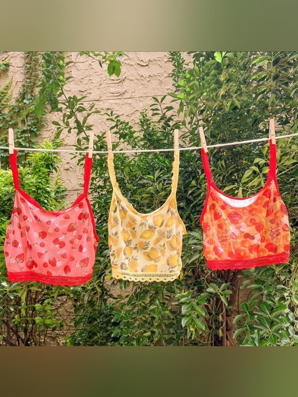 Uye Surana Lemonade Mesh Crop Cami